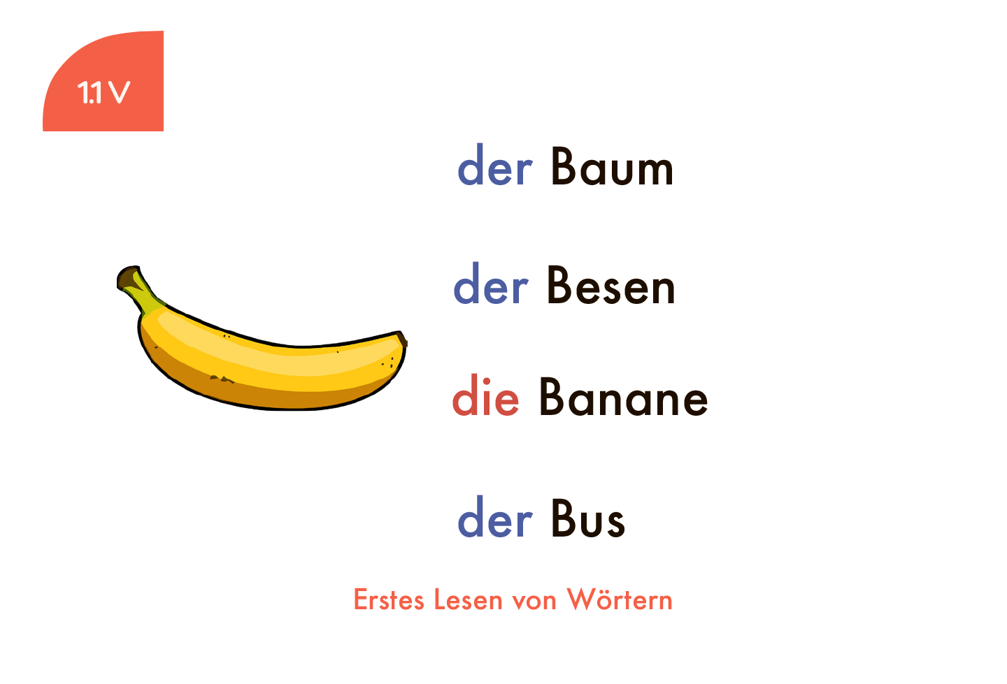 Erstes Lesen von Wörtern