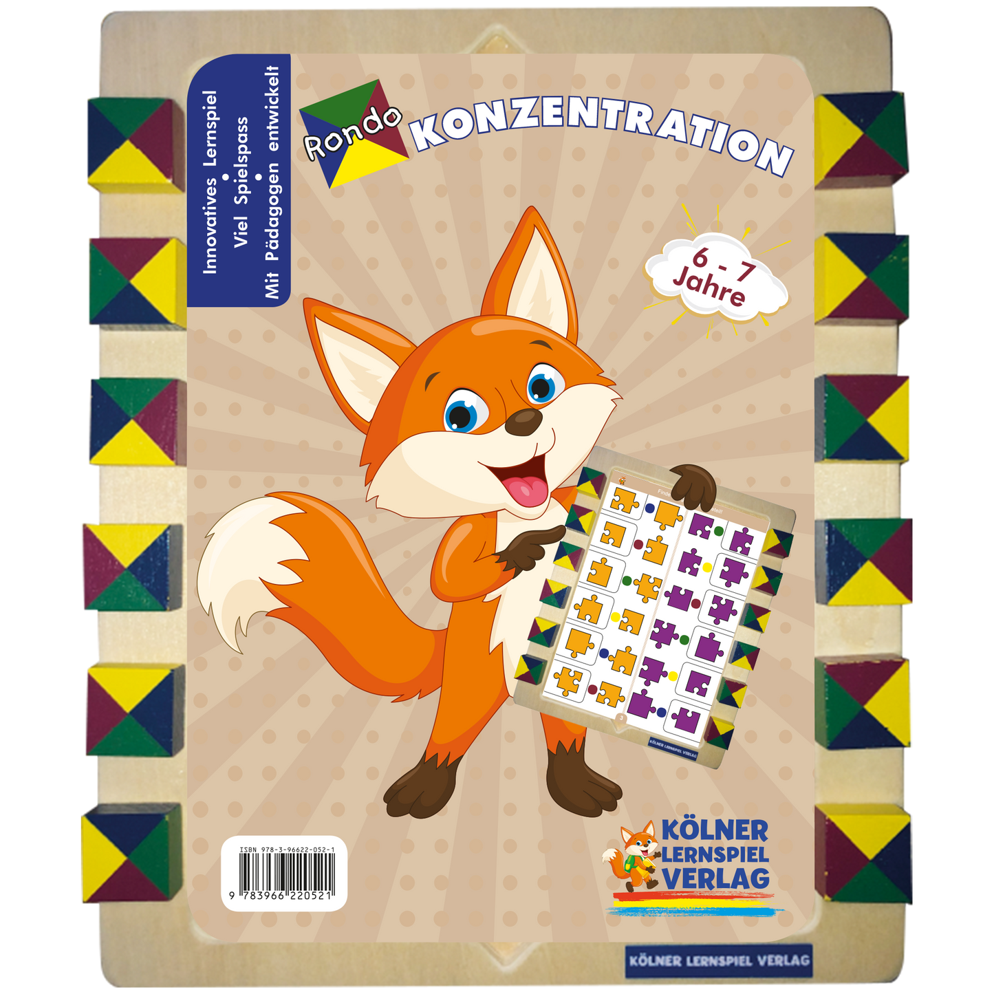 Rondo Holzrahmen mit dem Kartensatz Konzentration