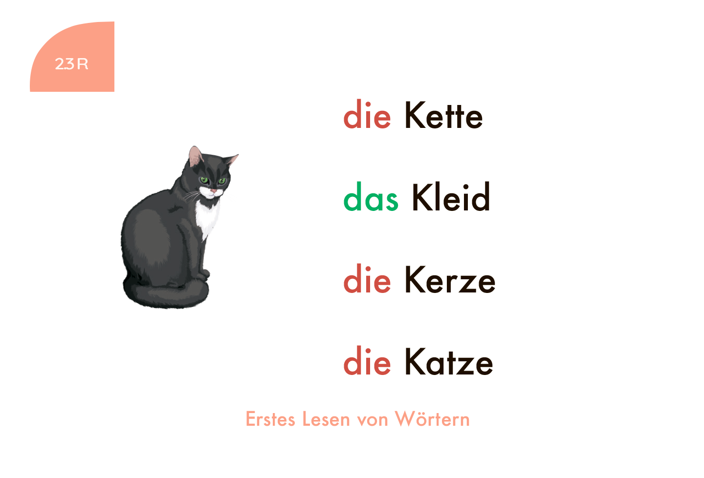 Erstes Lesen von Wörtern