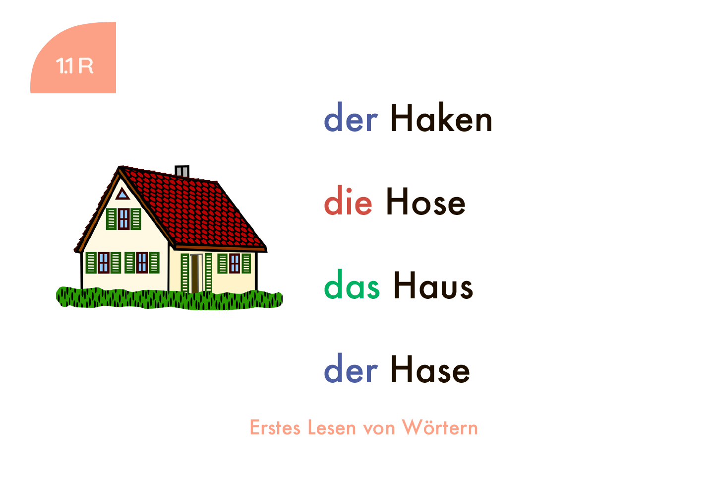 Erstes Lesen von Wörtern