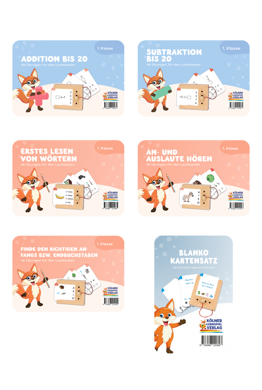 Kartensatz-Set 1. Klasse (6 Kartensätze)