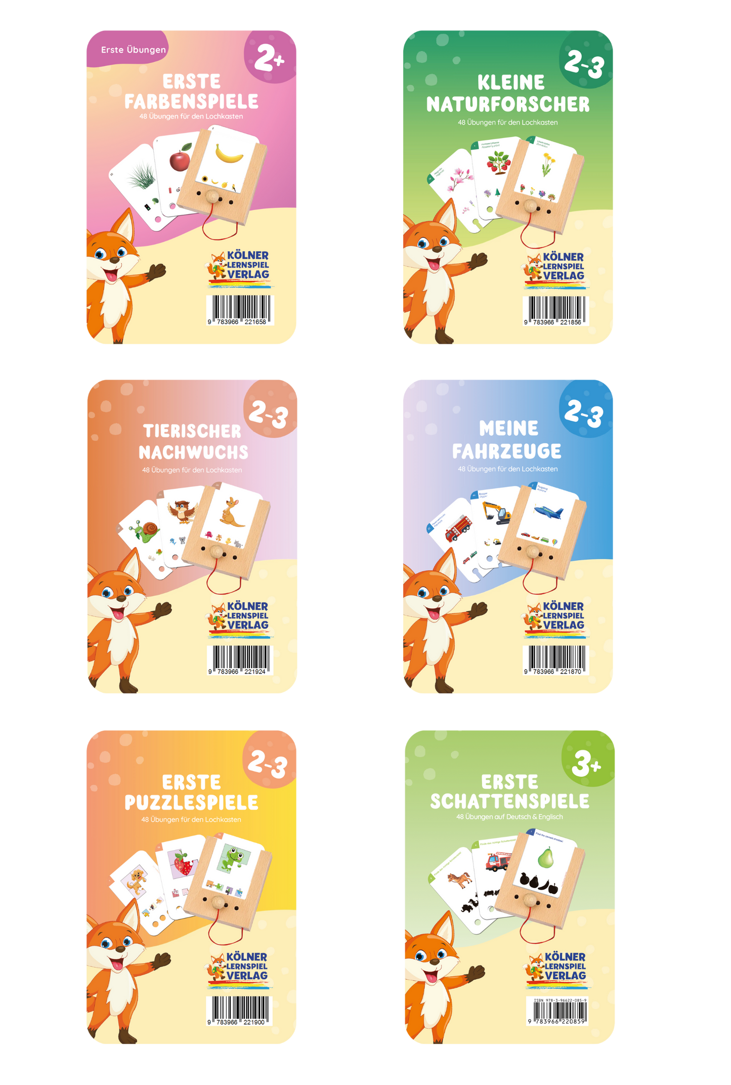 Kartensatz-Set ab 2-3 Jahren (6 Kartensätze)