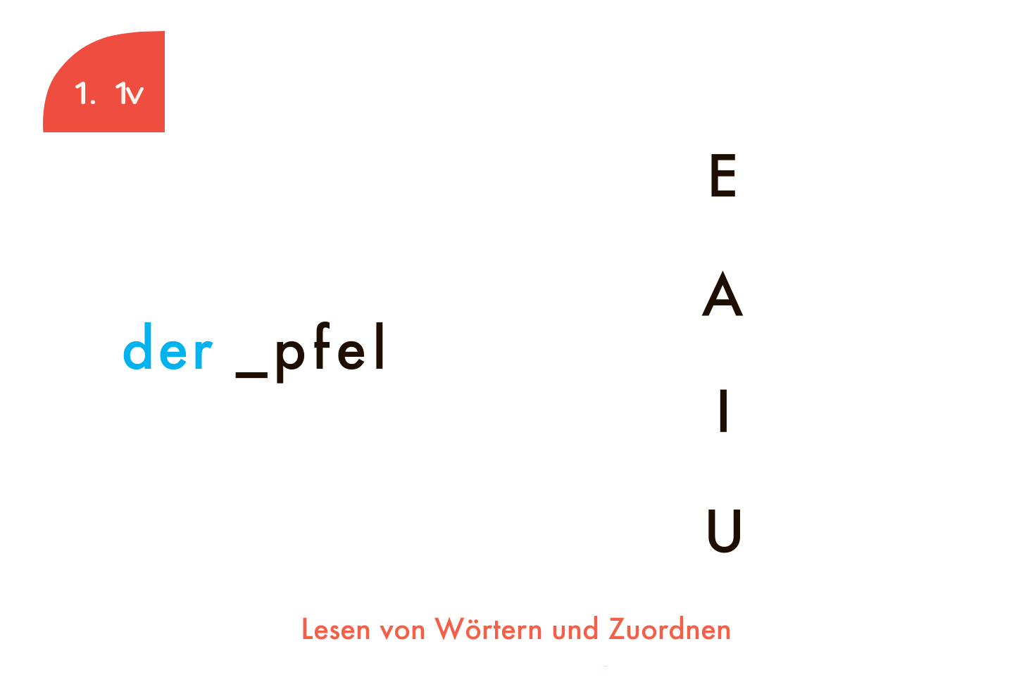 Lesen von Wörtern und Zuordnen