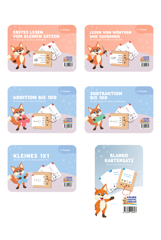 Kartensatz-Set 2. Klasse (6 Kartensätze)