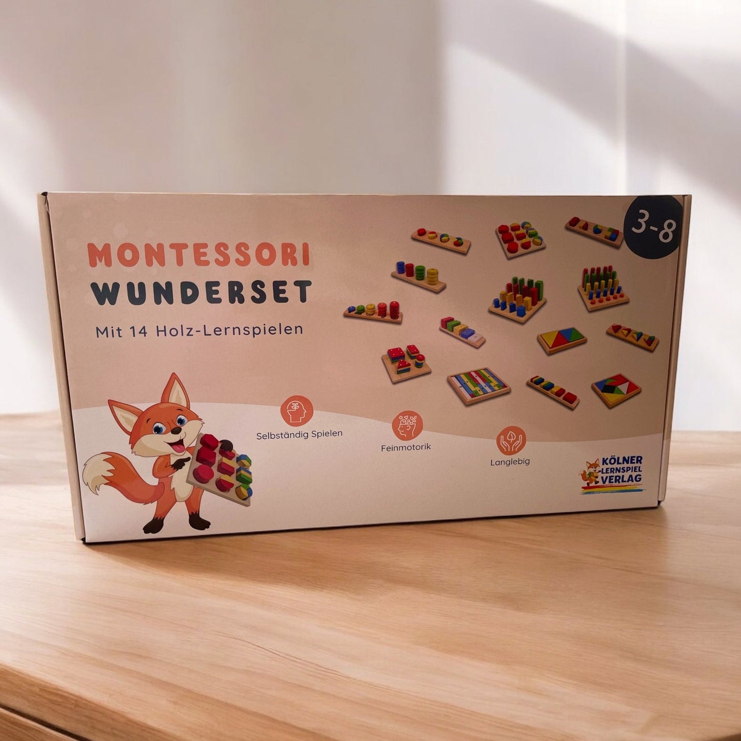 Jetzt neu: Mein Montessori Wunderset mit 14 Holz-Lernspielen