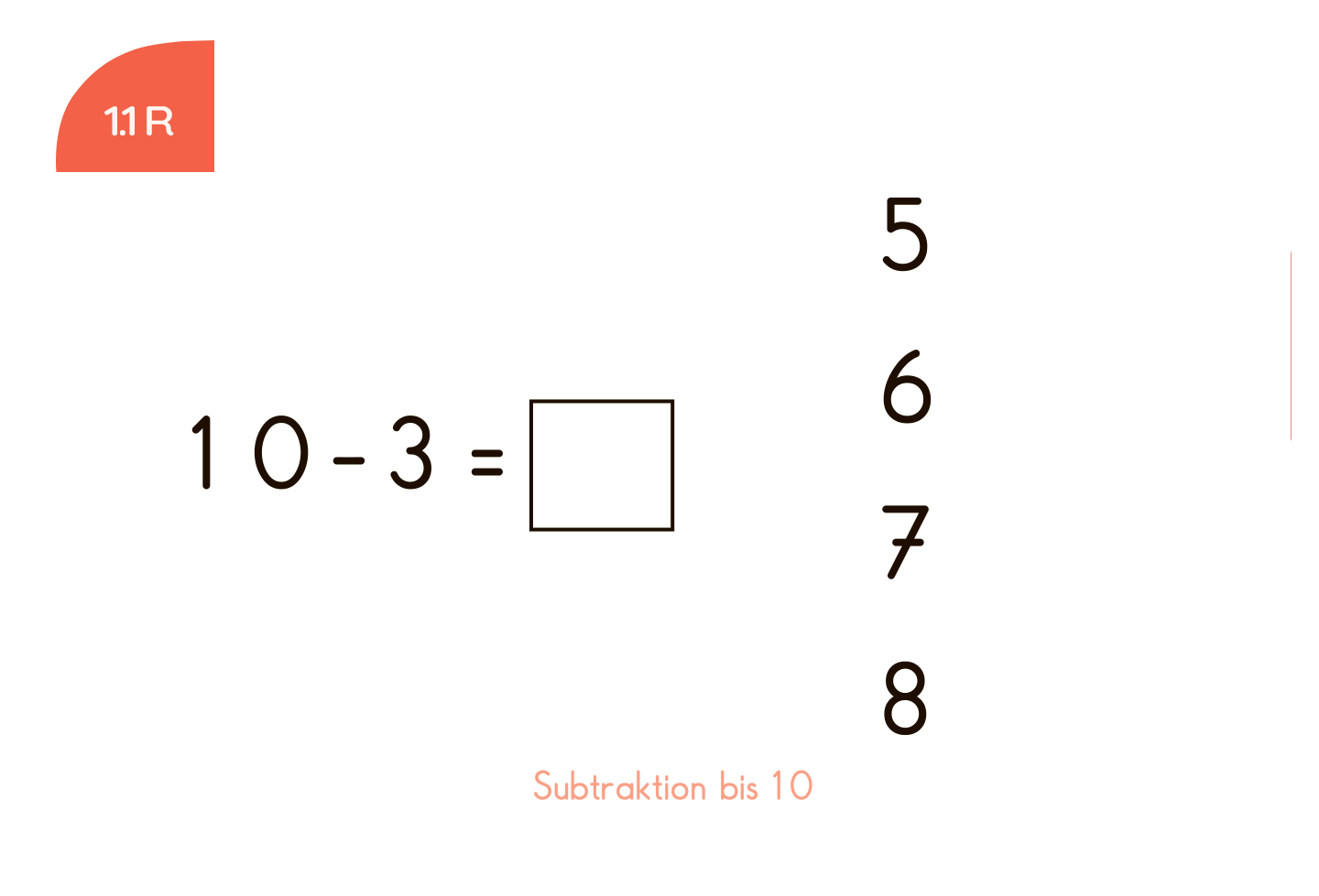 Subtraktion bis 20