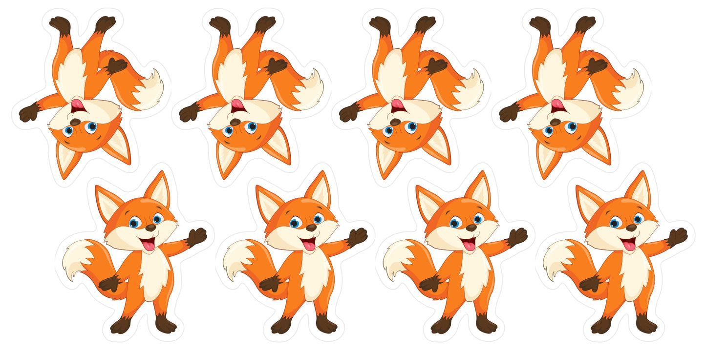 Fuchs Sticker Set: 5 Bögen mit verschiedenen Motiven