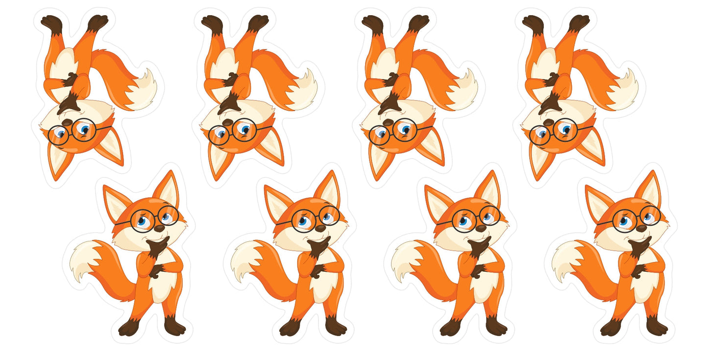 Fuchs Sticker Set: 5 Bögen mit verschiedenen Motiven