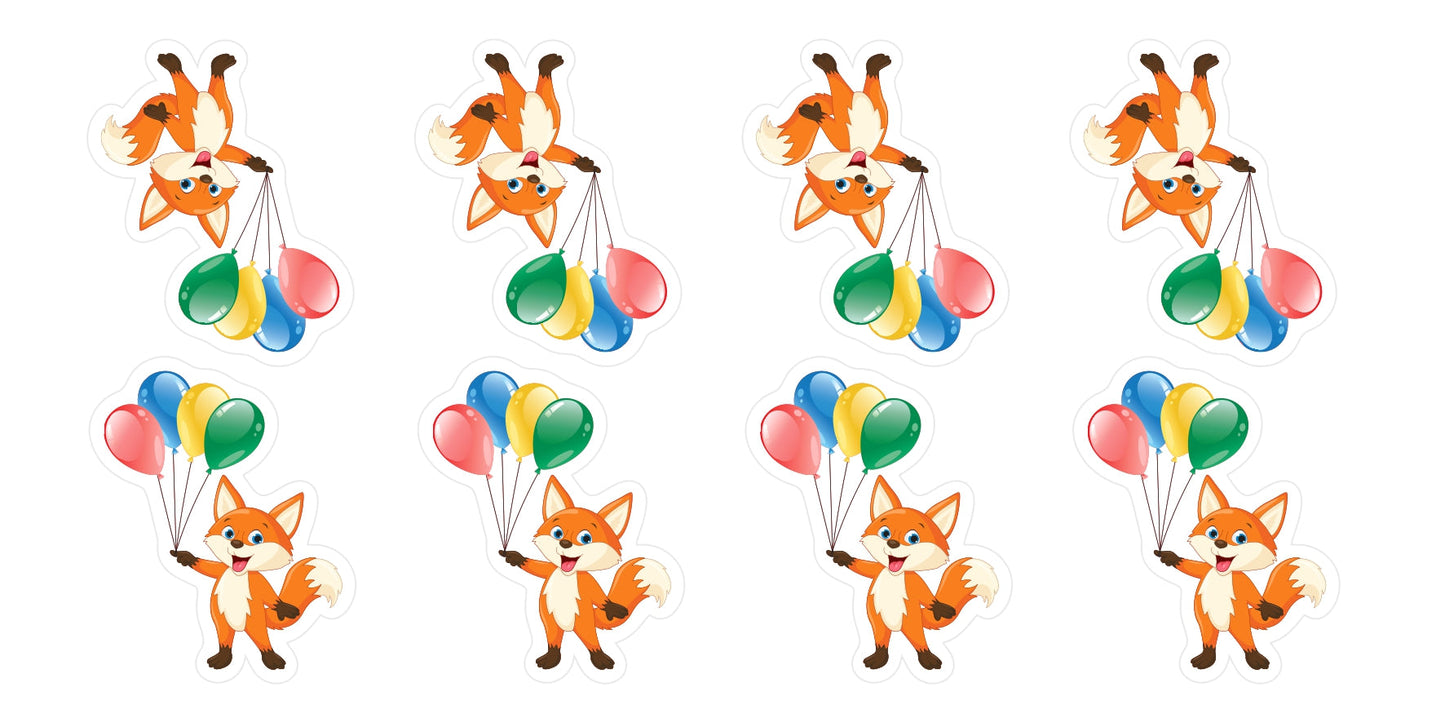 Fuchs Sticker Set: 5 Bögen mit verschiedenen Motiven