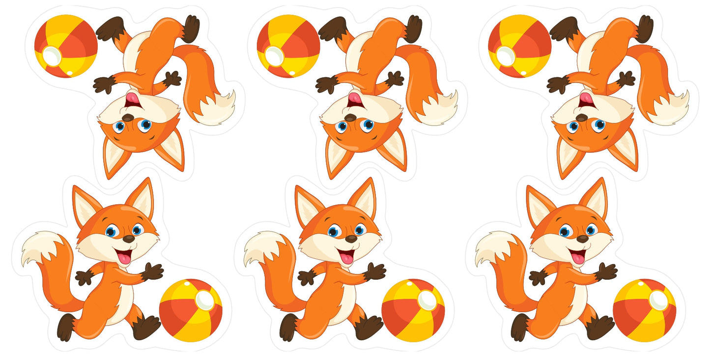 Fuchs Sticker Set: 5 Bögen mit verschiedenen Motiven
