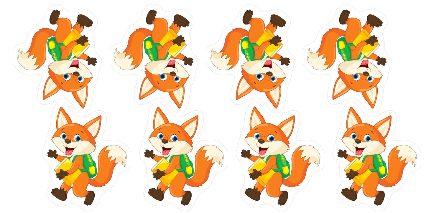 Fuchs Sticker Set: 5 Bögen mit verschiedenen Motiven