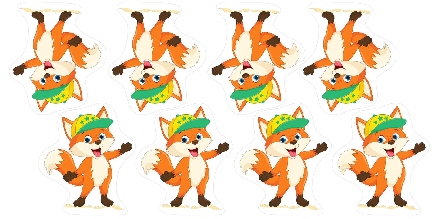 Fuchs Sticker Set: 5 Bögen mit verschiedenen Motiven