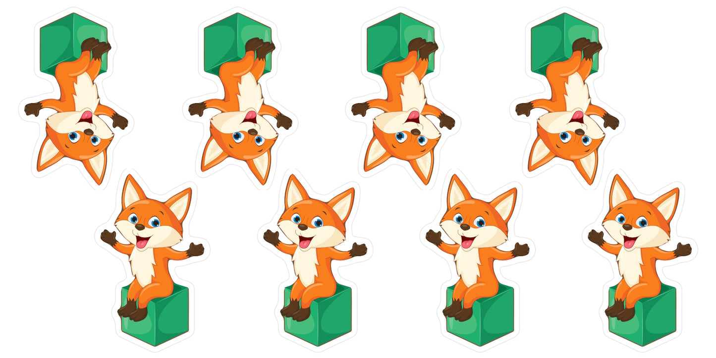 Fuchs Sticker Set: 5 Bögen mit verschiedenen Motiven