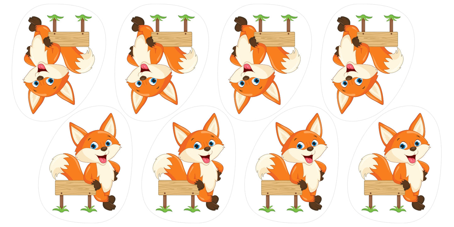 Fuchs Sticker Set: 5 Bögen mit verschiedenen Motiven