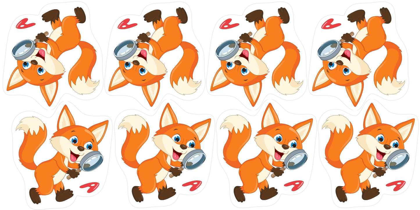 Fuchs Sticker Set: 5 Bögen mit verschiedenen Motiven