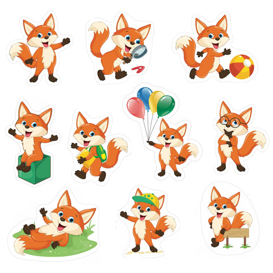 Fuchs Sticker Set: 5 Bögen mit verschiedenen Motiven