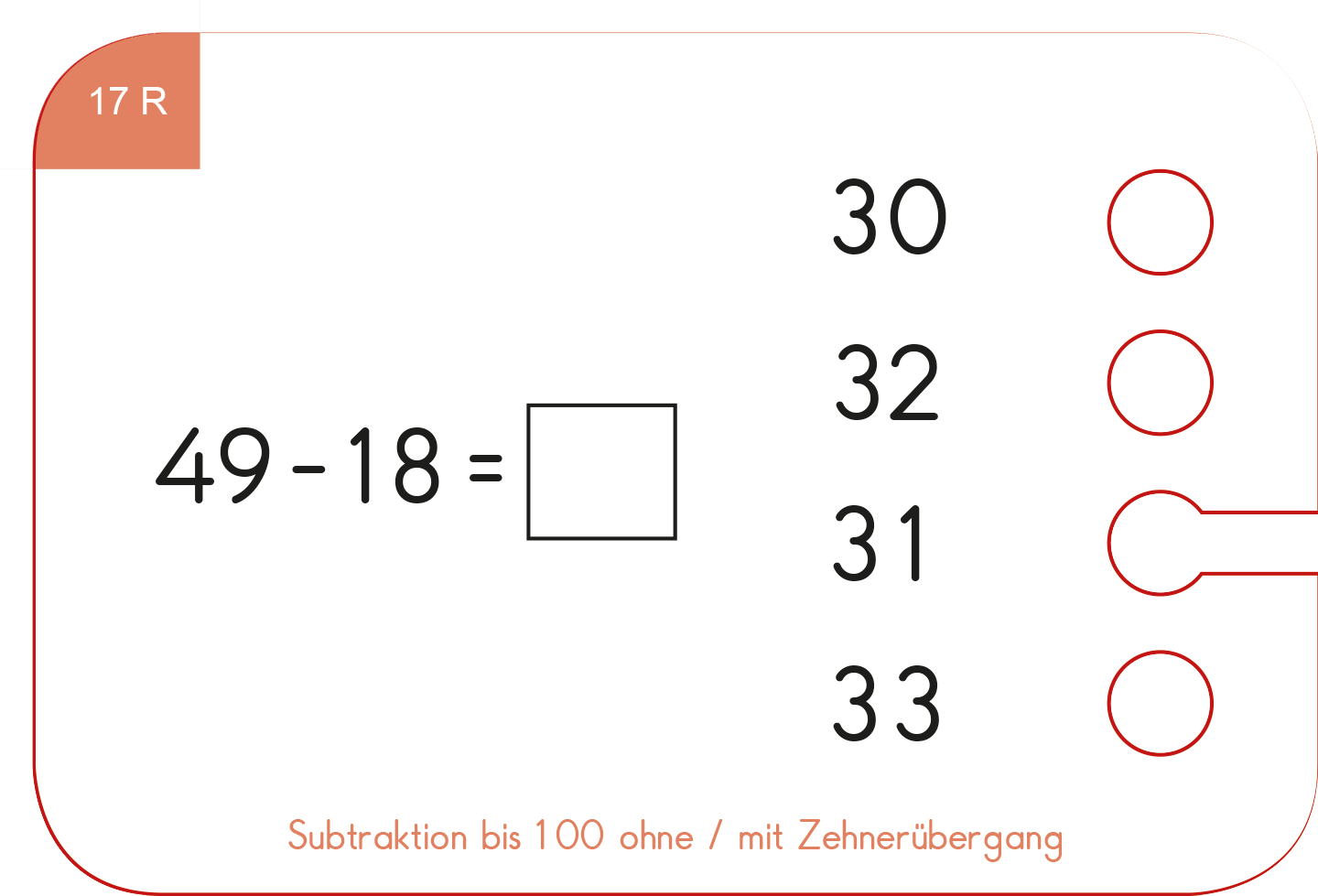 Subtraktion bis 100