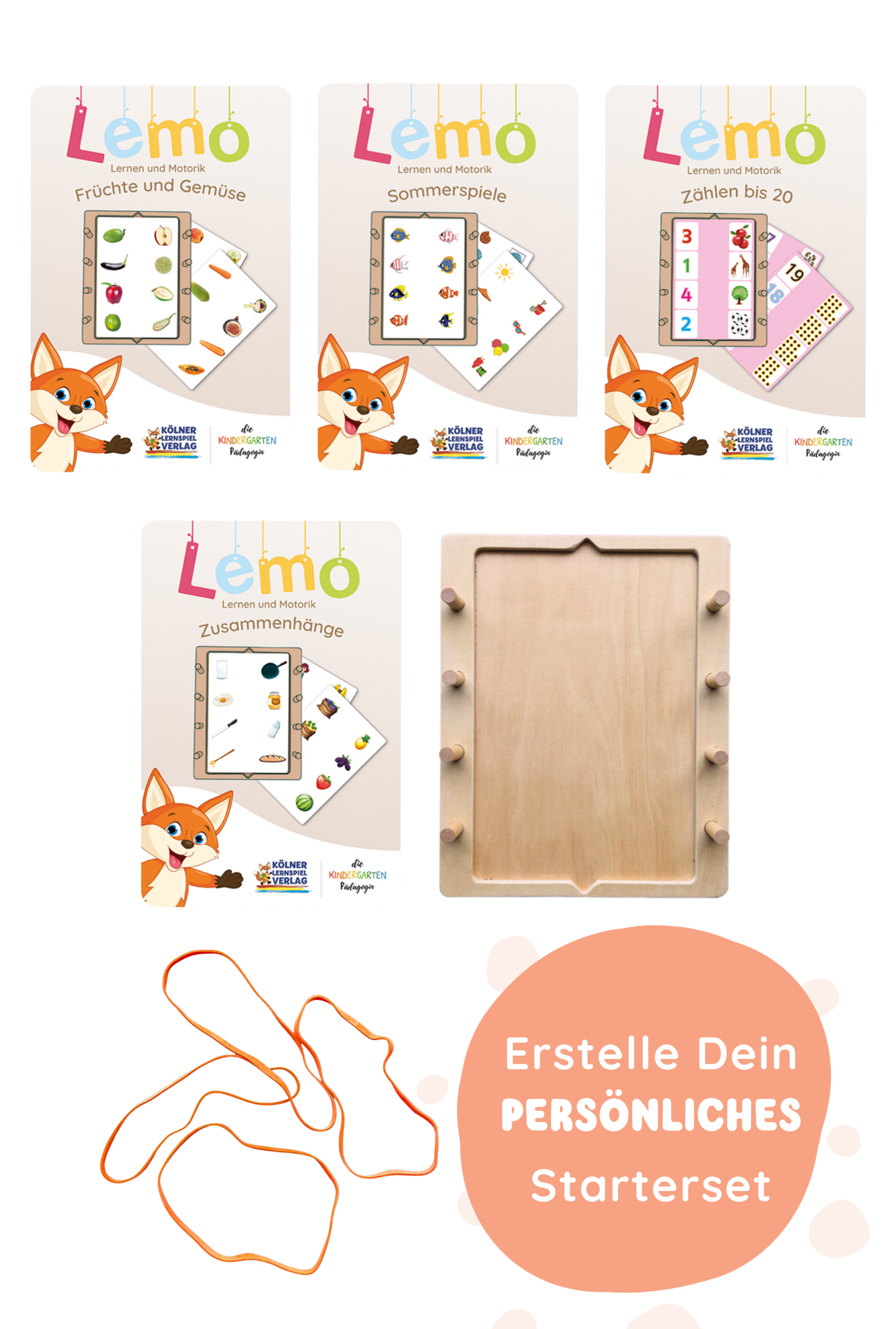 Dein persönliches Starterset: Lemo mit 4 Kartensätzen Deiner Wahl