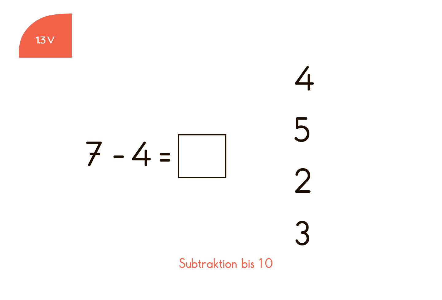 Subtraktion bis 20