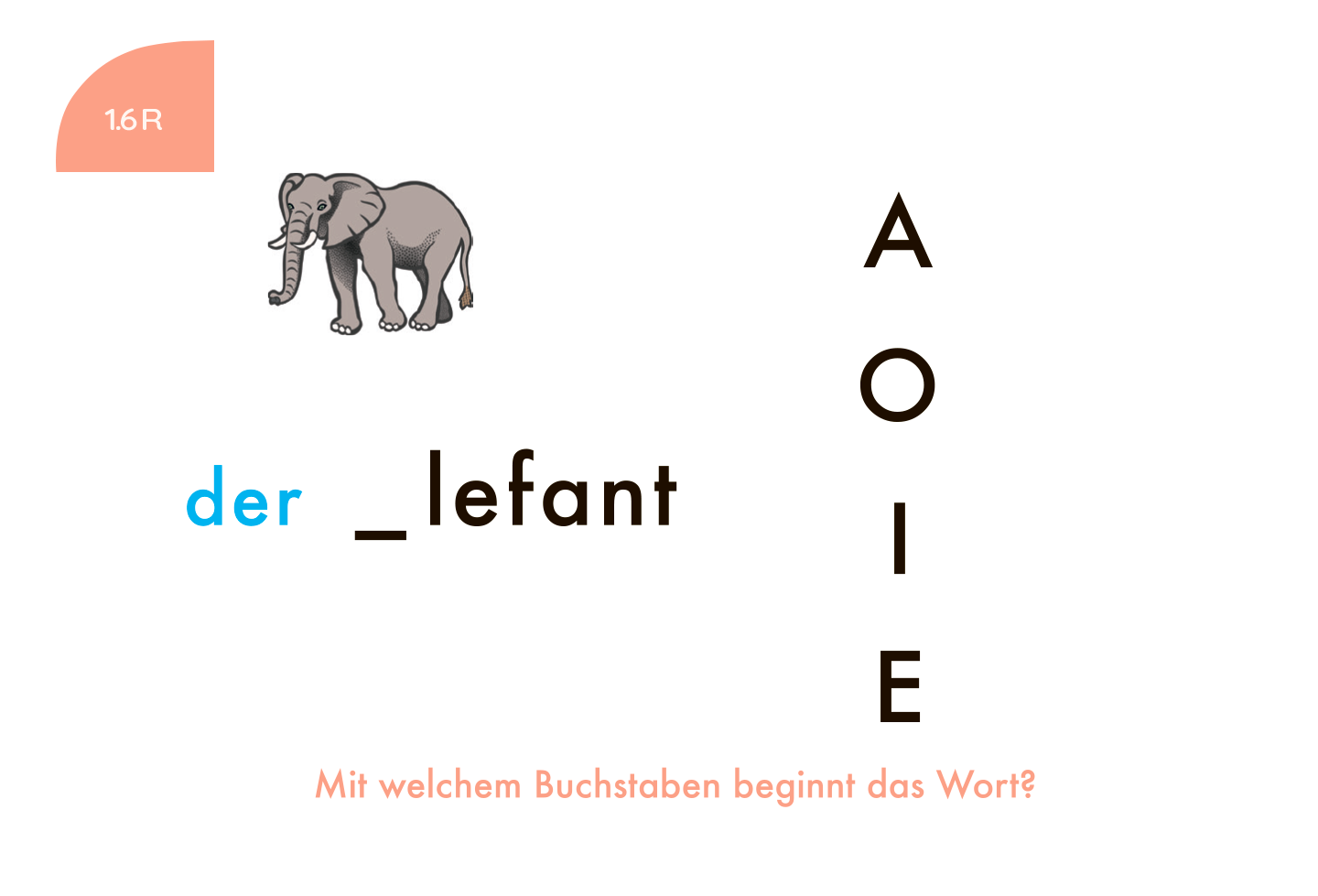 Finde den Anfangs- und Endbuchstaben